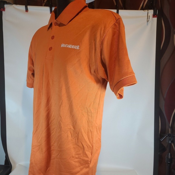 Whataburger Uniform Employee Embroidered Orange Polo Short Sleeve Small Shirt - Picture 3 of 9